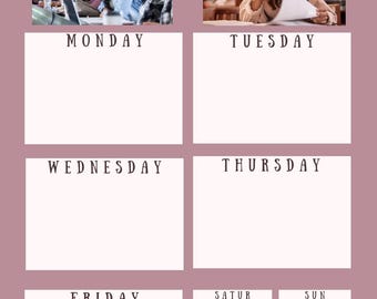 Afdrukbare sjabloon studierooster | Wekelijkse studentenplanner | Minimalistische academische organizer | Digitale download