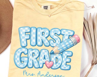 T-shirt personnalisé pour enseignant(e) de CP, T-shirt personnalisé pour enseignant(e) de CP, T-shirt Comfort Colors, cadeau de rentrée scolaire pour enseignant(e), T-shirt d'équipe