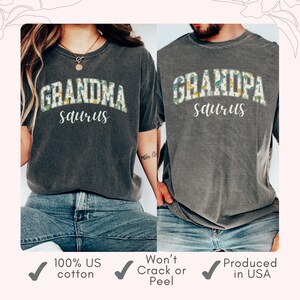 Comfort Colors® Dinosaur Family Birthday Shirts, Mamasaurus Dadasaurus Matching Tees, Custom Dino Outfit, Gift For Auntie, Cousin, Grandma Pepper