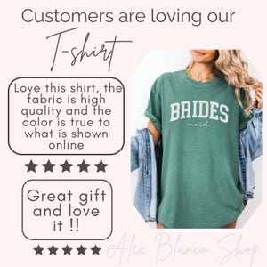 Bridal Party Comfort Colors® Shirt, Matching Bridesmaid And Maid Of Honor Shirts, Mother Of The Bride Gift, Wedding Party Tee, Bridal Shirt image 5