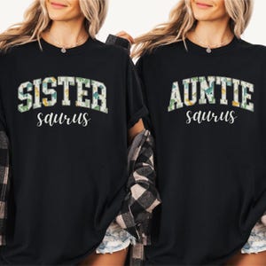 Comfort Colors® Dinosaur Family Birthday Shirts, Mamasaurus Dadasaurus Matching Tees, Custom Dino Outfit, Gift For Auntie, Cousin, Grandma Black