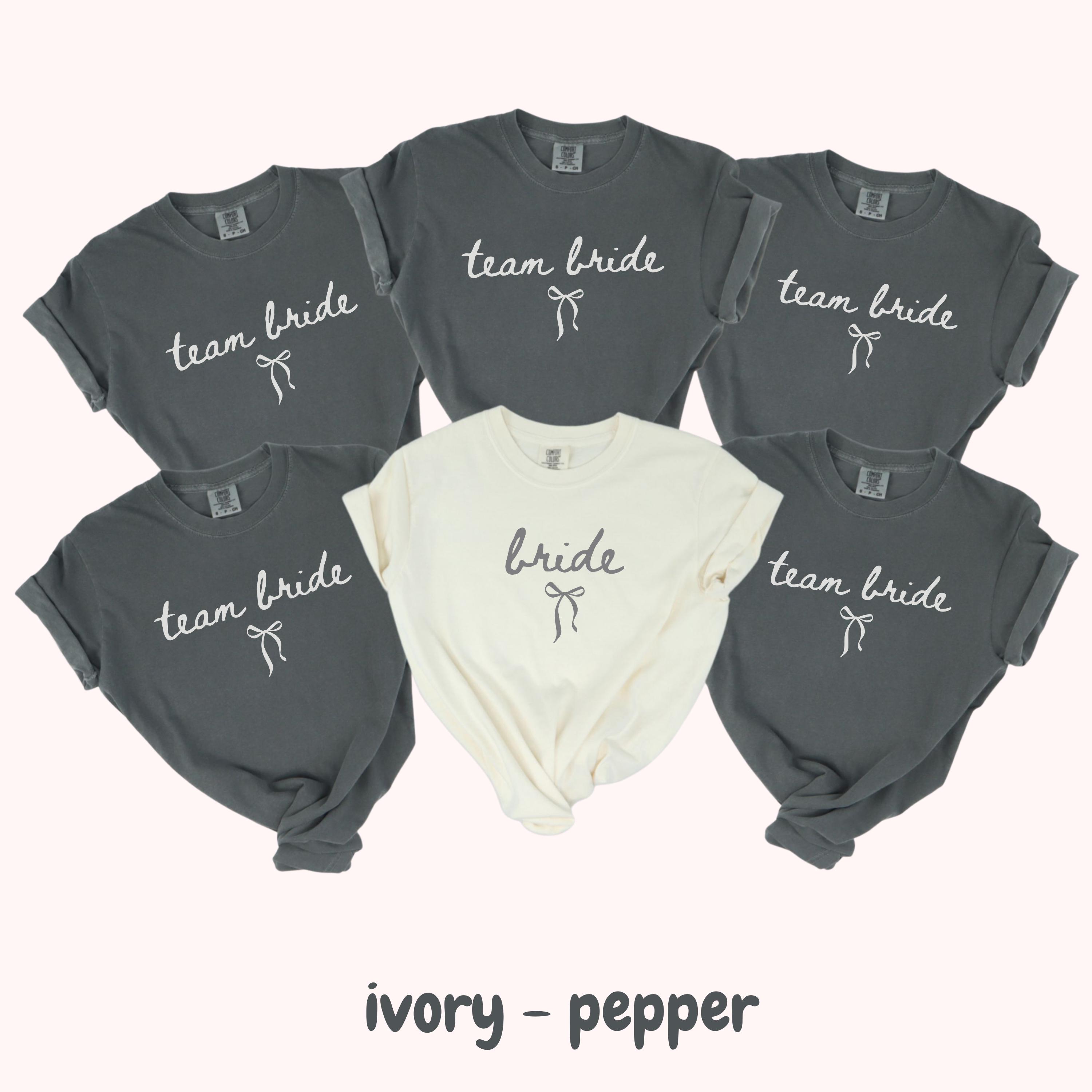 Team Bride Shirts, Bride Shirt, Bachelorette Party Shirts, Bridesmaid ...