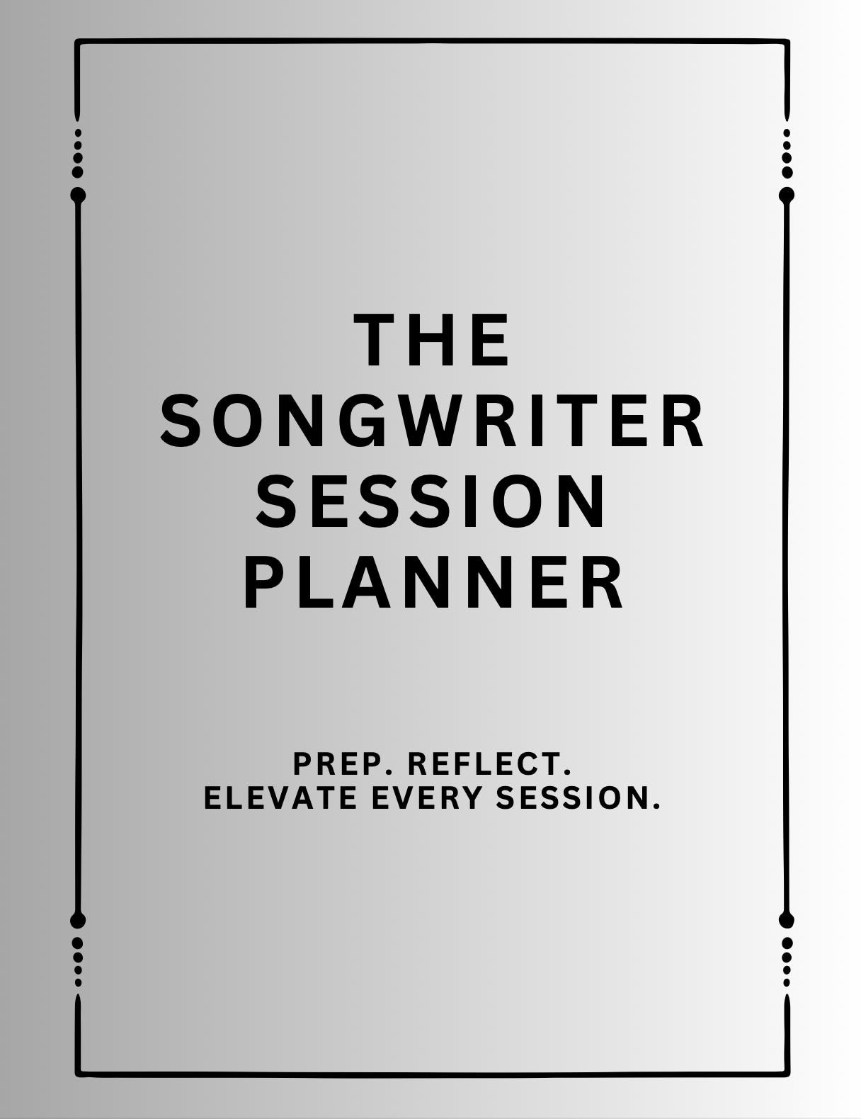Songwriter Session Planner | Printable PDF & Editable Canva Template - Etsy