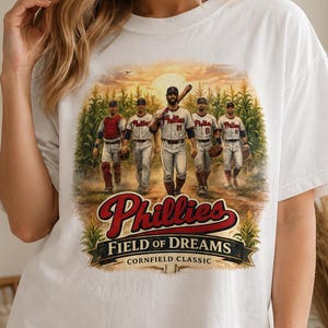 Phillies Field of Dreams Shirt, Phillies Cornfield Tee, Vintage Baseball Graphic T-Shirt, Philadelphia Baseball Fan Gift