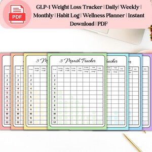 GLP-1 Injection & Weight Loss Tracker | Wellness Planner (PDF) - Etsy