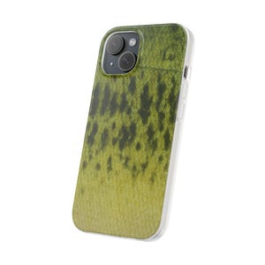Smallmouth Bass fishing phone case inspired by nature — tough, flexible cases for iPhone and Samsung models