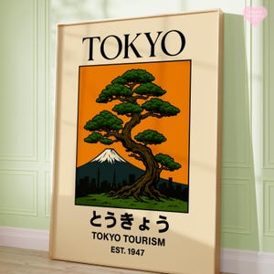 Tokyo Poster, Tokyo Art Print, Tokyo Wall Art, Japan Poster, Japan Print, Japan Wall Art, Japan Art Decor, Travel Art, Aesthetic Wall Art