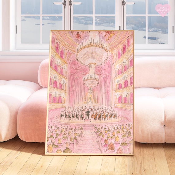 Pink Wall Art, Pink Decor, Preppy Print, Feminine Wall Art, Girly Poster, Girly Room Decor, New York Poster, London Poster, Aesthetic Print