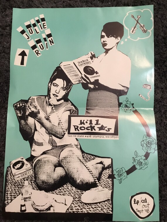 Kathleen Hanna Julie Ruin Poster Bikini Kill Le Tigre Riot Etsy