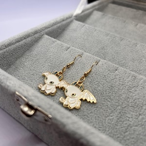 Light Fury Dragon Earrings: Handmade Fantasy Jewelry