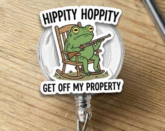 Porta badge divertente a forma di rana, porta badge per infermieri, clip retrattile con meme, regalo per infermieri