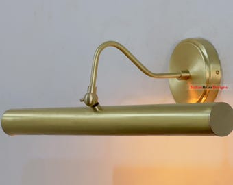 Raw Brass Modern Painting Light | Raw Brass Vintage Antique Picture Wall Light | Solid Brass Beat Gift | Wall Light Fixture