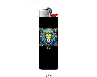 Leo Zodiac Sign BIC Lighter