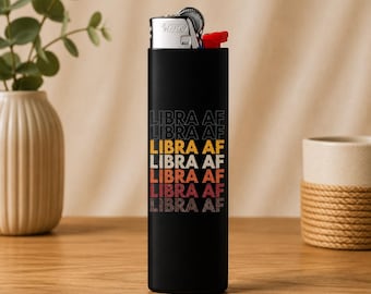 Libra Zodiac Wrapped BIC J16 Lighter | Libra Birthday Gift | Astrology Zodiac Sign Lighter | Libra Queen Gift | Horoscope Collector Gift