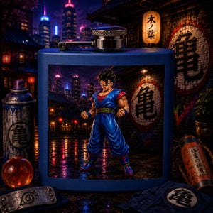 Anime Character Art Flask | 6oz Stainless Steel Hip Flask (Gift for Him or Her)