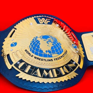 Custom Handmade WWF Championship Replica Belt: Adult Size, Real Leather