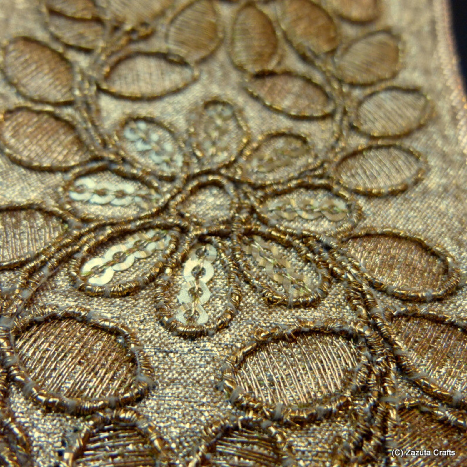 Gold trim Embellished trim Flower trim Gold Fabric trim Etsy