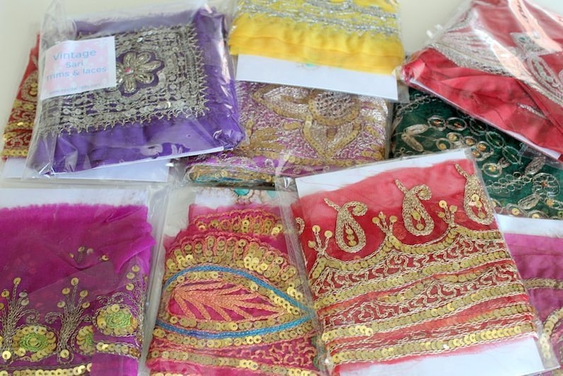 Vintage Trims Grab Bag crafts 20 assorted Trims for Quilting