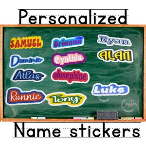 Personalized Name Stickers: Waterproof, Tear & UV Resistant - 12 Pack