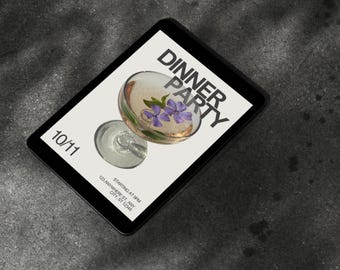 Editable Dinner Party Invitation Template (Digital Download)