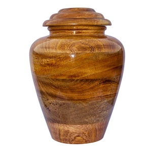 Handmade Mango Wood Cremation Urn Box: Memorial Ashes Urn