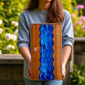 Handmade Rosewood Cremation Urn Box: Wooden Memorial Urn for Ashes