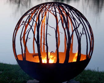 Winter Woods – Birch Tree Fire Pit - Custom Made