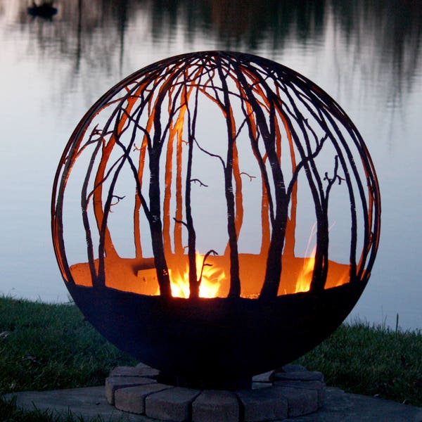 Winter Woods – Birch Tree Fire Pit - Custom Made