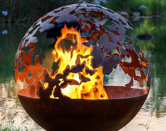 Up North Fire Pit Custom Outdoor Hand Cut Steel Deer Firepit Etsy