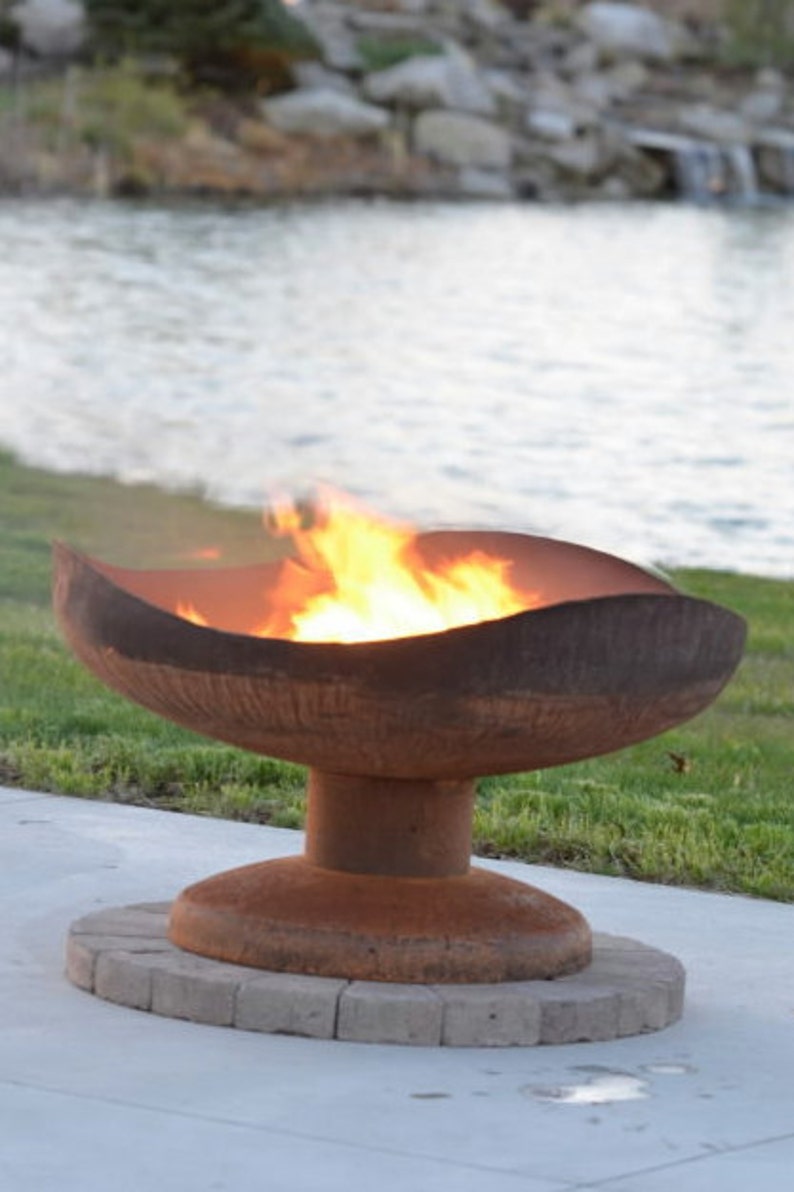 Sand Dune Fire Pit Functional Art Steel Fire Bowl for your Backyard or Outdoor Room image 3