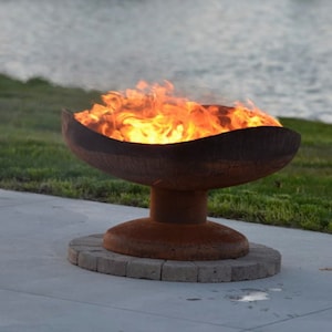 Sand Dune Fire Pit Functional Art Steel Fire Bowl for your Backyard or Outdoor Room image 1