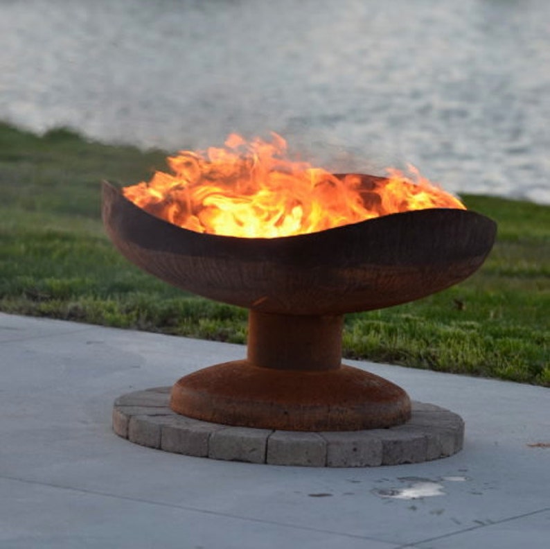 Sand Dune Fire Pit Functional Art Steel Fire Bowl for your Backyard or Outdoor Room image 1