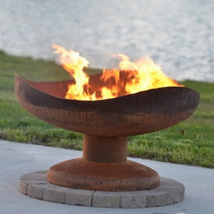 Sand Dune Fire Pit Functional Art Steel Fire Bowl for your Backyard or Outdoor Room image 5