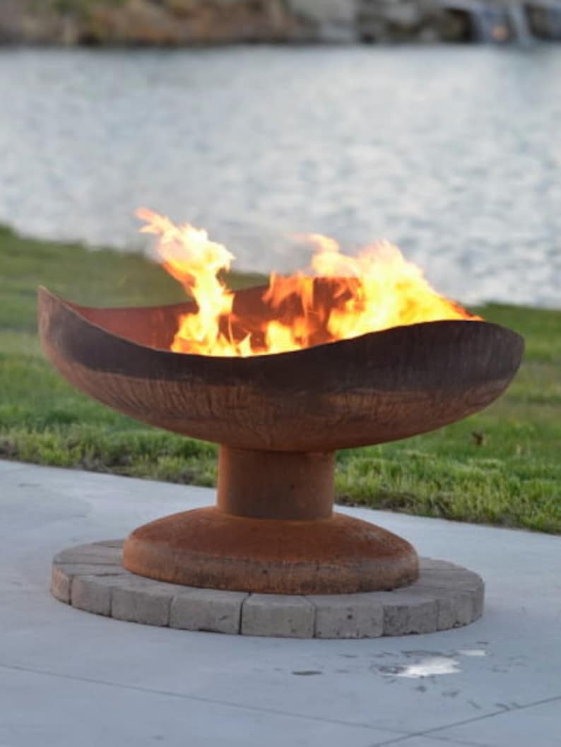 Sand Dune Fire Pit Functional Art Steel Fire Bowl for your Backyard or Outdoor Room image 5