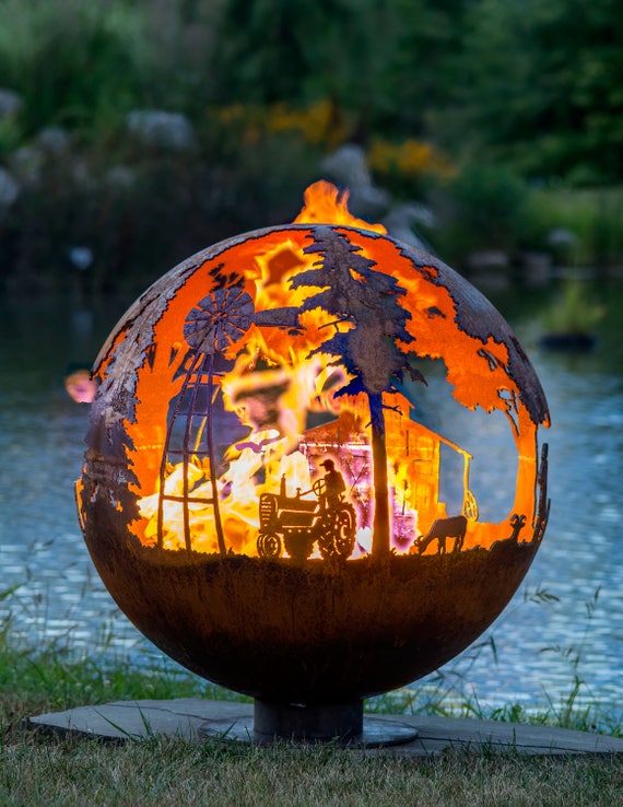 Appel Crisp Farms Farm Fire Pit Sphere Etsy