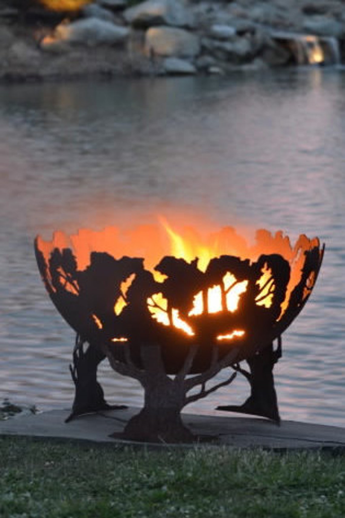 Forest Fire Tree Fire Pit Functional Art for Your Backyard Etsy
