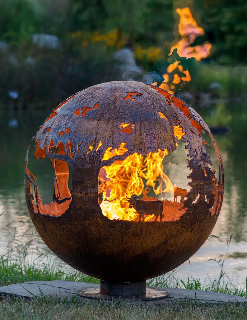 Appel Crisp Farmsfarm Fire Pit Sphere Etsy UK