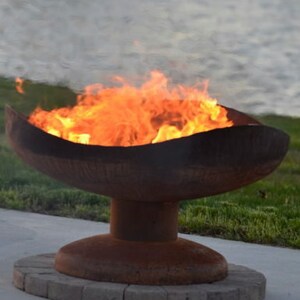 Sand Dune Fire Pit Functional Art Steel Fire Bowl for your Backyard or Outdoor Room image 2
