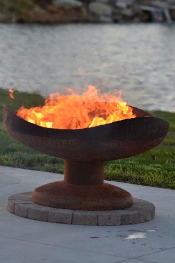 Sand Dune Fire Pit Functional Art Steel Fire Bowl For Your Etsy