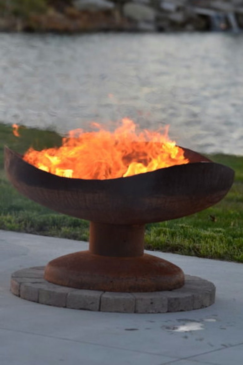 Sand Dune Fire Pit Functional Art Steel Fire Bowl for your Backyard or Outdoor Room image 2