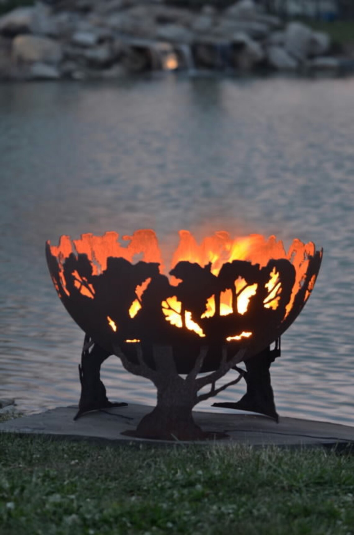 Forest Fire Tree Fire Pit Functional Art for Your Backyard Etsy