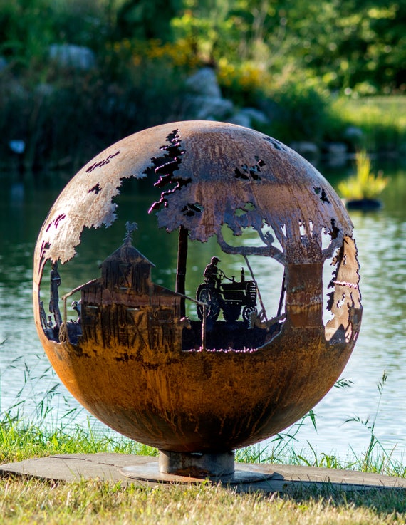 Appel Crisp Farms Farm Fire Pit Sphere Etsy