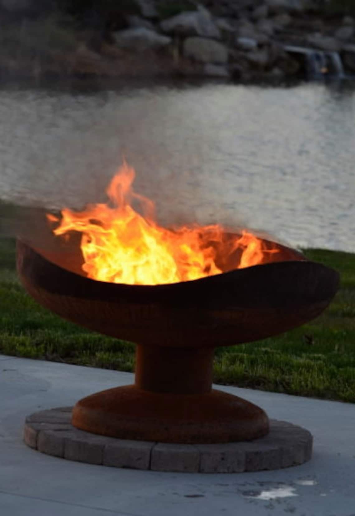 Sand Dune Fire Pit Functional Art Steel Fire Bowl for Your Etsy