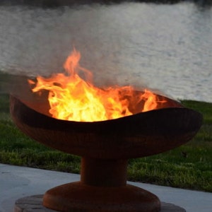 Sand Dune Fire Pit Functional Art Steel Fire Bowl for your Backyard or Outdoor Room image 4