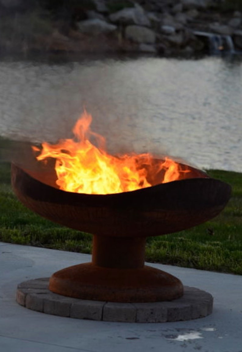 Sand Dune Fire Pit Functional Art Steel Fire Bowl for your Backyard or Outdoor Room image 4