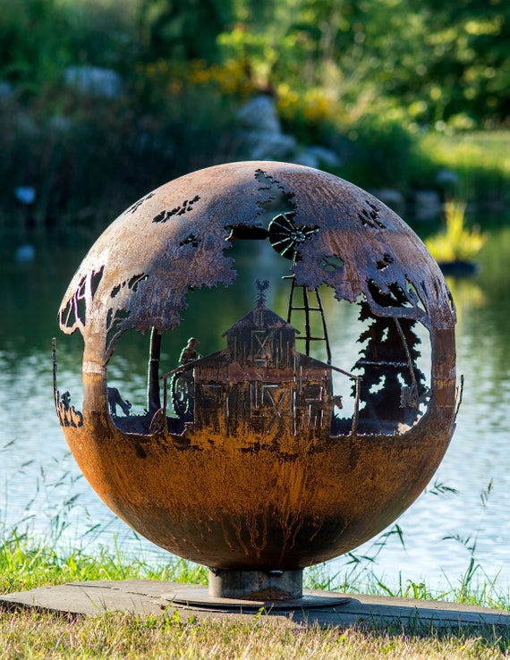 Appel Crisp Farms Farm Fire Pit Sphere Etsy