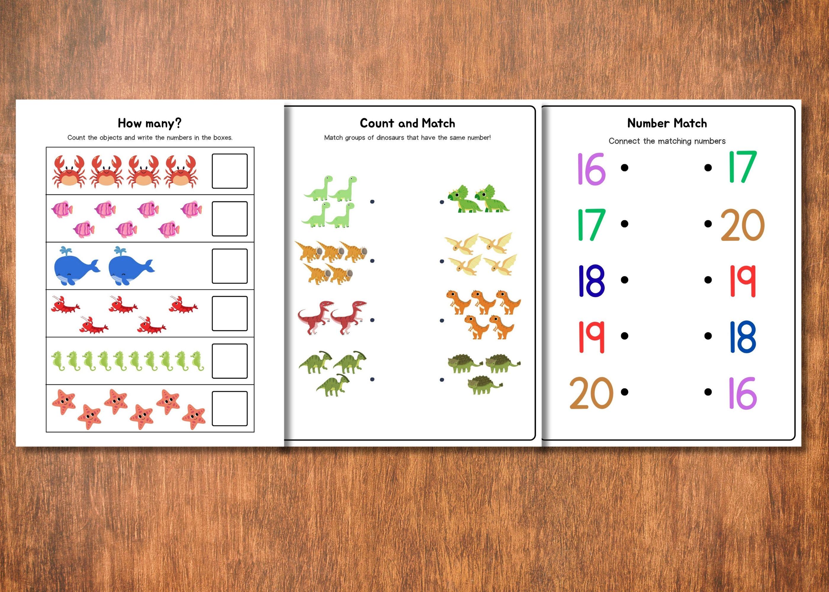 Counting and Number Tracing Worksheets for Preschool | Early Math ...