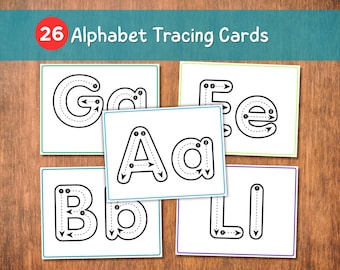 Alphabet Tracing Cards: Preschool & Kindergarten Letter Practice (PDF Download)