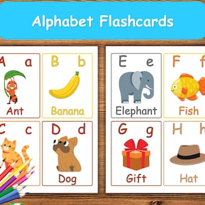Alphabet Flashcards – A to Z Printable Letters – 4 per Page – Preschool & Kindergarten Learning