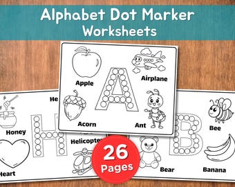 Alphabet Dot Marker Worksheets – 26 Printable Uppercase ABC Activities for Kids, Preschool & Kindergarten